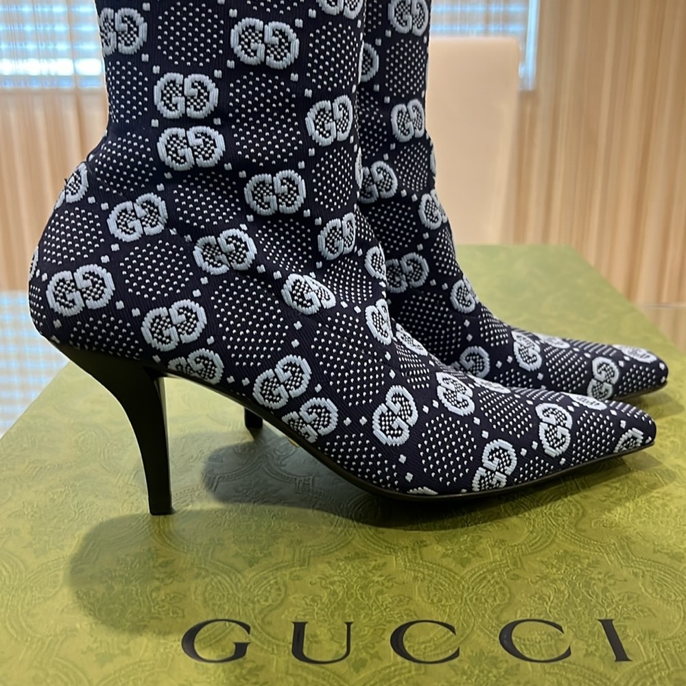 🔥🔥🔥Authentic Gucci Tech.GG Jersey Tom H175 over knees boots - Picture 6 of 17
